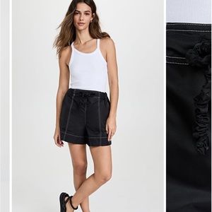 Ganni Outerwear Nylon Shorts (Black)